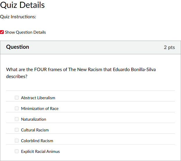Canvas quiz for Week 04 sample question